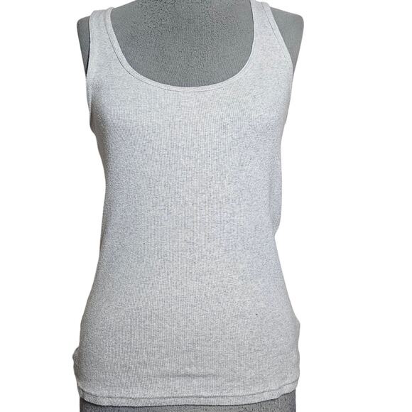 Light Gray Cotton Tank Top Size Large - Picture 1 of 3